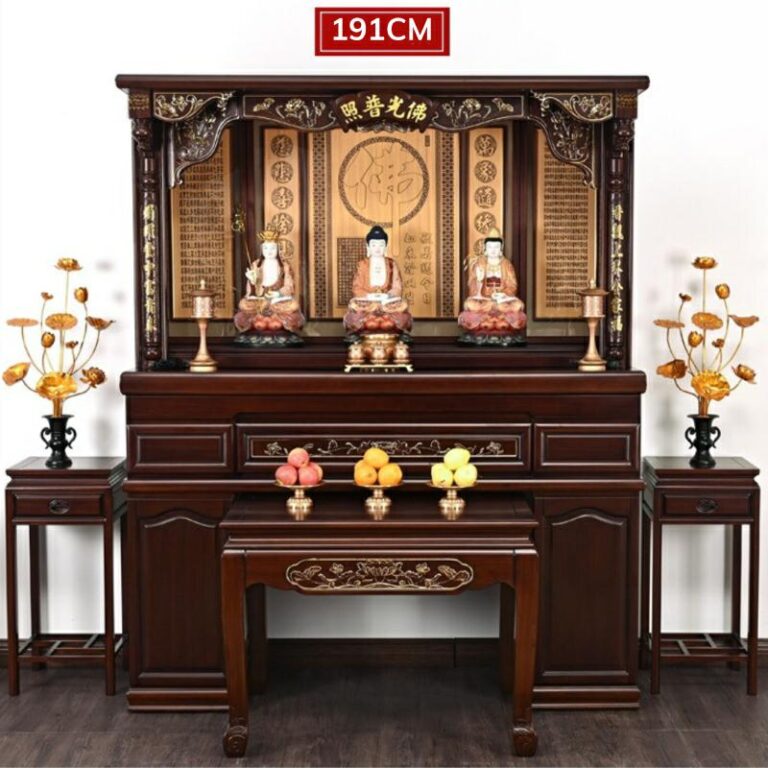 Ban thờ đứng gỗ Cẩm Lai vuông cổ điển